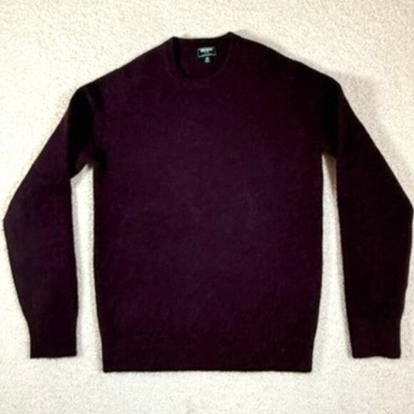 Todd Snyder Mens Wool Alpaca Crew Neck Sweater Oxblood Red Purple Sz XS Comfy - Picture 1 of 9